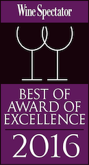 Wine Spectator Best of Award of Excellence